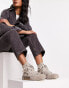 Фото #1 товара All Saints elena high top lace up trainers in stone suede