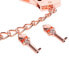Фото #7 товара Наручники LATETOBED BDSM LINE Rose Gold Color Cuffs с ключами в форме черепа