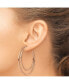 ფოტო #2 პროდუქტის Stainless Steel Polished Rose IP-plated Hoop Earrings