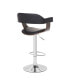 Contemporary Swivel Adjustable Barstool with Padded Armrests