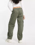 Фото #4 товара Pull & Bear cargo trouser with adjustable cuff in khaki