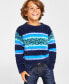 Фото #1 товара Holiday Lane Little Boys Fair Isle Crewneck Long-Sleeve Sweater, Created for Macy's