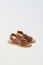 Фото #2 товара Кожаные сандалии со скрещенными ремешками ZARA