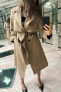 Long crossover trench coat