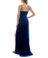 Фото #2 товара Juniors' Velvet Beaded-Appliqué Gown