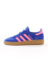 adidas Originals Handball Spezial trainers in yellow and pink with gum sole