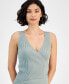 ფოტო #4 პროდუქტის Women's Lucille Rib-Knit Faux-Wrap Sleeveless Dress