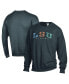 ფოტო #1 პროდუქტის Men's and Women's Gray LSU Tigers Oversized Pullover Sweatshirt