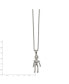 Фото #2 товара Chisel polished Moveable Skeleton Pendant on a Ball Chain Necklace