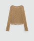 ფოტო #1 პროდუქტის Women's Openwork Lurex Sweater