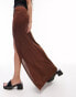 Фото #4 товара Topshop slinky twist front maxi skirt in chocolate