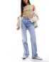 Фото #2 товара Stradivarius STR straight low waist jean with stretch in light blue