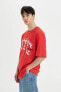 Erkek T-shirt C2489ax/rd287 Red