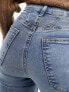 Фото #3 товара River Island tummy hold flare jeans in medium blue