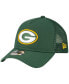 Фото #1 товара Men's Green Green Bay Packers A-Frame Trucker 9FORTY Adjustable Hat