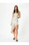Фото #1 товара Вечернее платье Koton Длинное Асимметричное с блестящими оборками