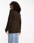 Фото #2 товара Threadbare Tall Naveah roll neck ribbed mini jumper dress in chocolate brown