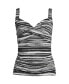 Фото #2 товара Women's Chlorine Resistant Wrap Underwire Tankini Swimsuit Top