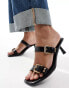 Фото #1 товара RAID Mesmerize kitten heeled sandals with buckles in black