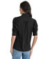 Women's Stand Collar Puff-Sleeve Shirt