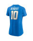 Фото #2 товара Women's Justin Herbert Powder Blue Los Angeles Chargers Player Name and Number T-shirt