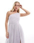 Anaya Bridesmaid tulle one shoulder maxi dress in lilac lila, 40 - фото #4