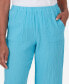 ფოტო #5 პროდუქტის Petite Summer Breeze Pull On Double Gauze Capri Pants