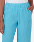 Petite Summer Breeze Pull On Double Gauze Capri Pants