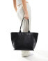 Pull&Bear oversized shoulder bag in black