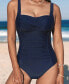 Фото #3 товара Women's Tummy Control Wrapped One Piece Swimsuit