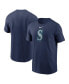 Men's Navy Seattle Mariners Fuse Logo T-Shirt