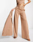 SNDYS tailored wide leg trouser co-ord in camel