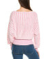 Фото #2 товара Lafayette 148 New York Irregular Stripe Dolman Wool Sweater Women's