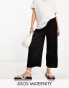 Фото #1 товара ASOS DESIGN Maternity plisse culottes trousers in black