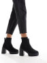 ASOS DESIGN Elma heeled chunky chelsea boots in black