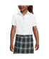 Big Girls School Uniform Short Sleeve Peter Pan Collar Broadcloth Shirt