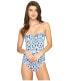 Фото #1 товара Tommy Bahama Ikat V-Front Bandeau Sz. 8 One-Piece Swimwear 150306