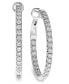 ფოტო #6 პროდუქტის Diamond In & Out Hoop Earrings (1 ct. t.w.) in 14k Gold