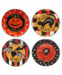 Фото #1 товара Spooky Halloween Set of 4 Dessert Plates, Service for 4