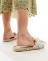 Фото #4 товара ASOS DESIGN Wide Fit Jem bow espadrille mule sandals in natural