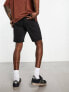 Фото #3 товара Jack & Jones Intelligence relaxed fit denim shorts with distressing in black wash