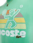 Lacoste graphic front short sleeve t-shirt in green