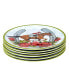 Фото #2 товара Derby Day At The Races Set of 6 Melamine Salad Plates, Service For 6