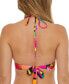 Фото #2 товара Women's Solar Floral Reversible Halter Bikini Top