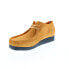 Фото #7 товара Clarks Wallabee 26168858 Mens Yellow Suede Oxfords & Lace Ups Casual Shoes