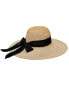 Фото #1 товара San Diego Hat Company Woven Paper Floppy Bow Trim Natural/Black One Size 307046