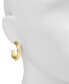 Фото #3 товара Gold-Tone Small Bamboo-Style C-Hoop Earrings, 1"