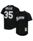 Фото #2 товара Men's Dontrelle Willis Black Florida Marlins Cooperstown Collection Mesh Batting Practice Button-Up Jersey