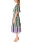 ფოტო #3 პროდუქტის Women's Printed Tiered Fit & Flare Dress