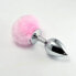 Фото #1 товара Metal Butt Plug with Pink Pompon Size L